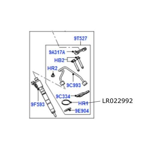 Oring injector Discovery 4 si 5 Range Rover L322 L405 si Sport LR022992