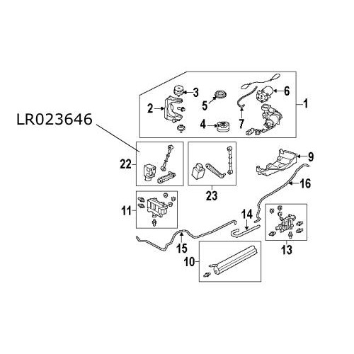 Senzor inaltime suspensie fata Land Rover Discovery 3 si 4  LR023646