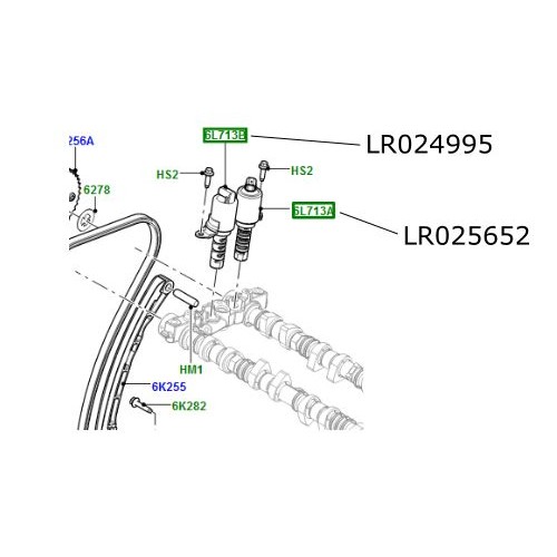 Solenoid VVT admisie motor 2000c benzina Freelander 2 Discovery Sport Range Rover Sport si Evoque LR024995