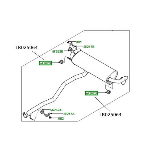 Tampon toba finala Range Rover L405 si Evoque LR025064