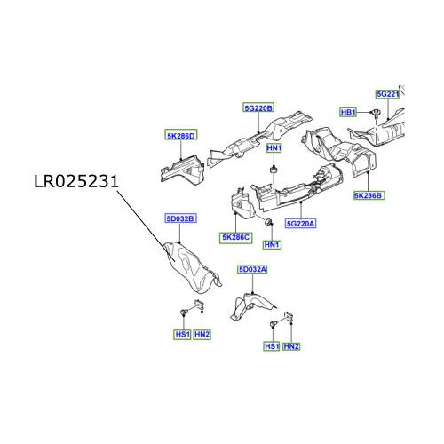 Scut termic Range Rover L322 LR025231