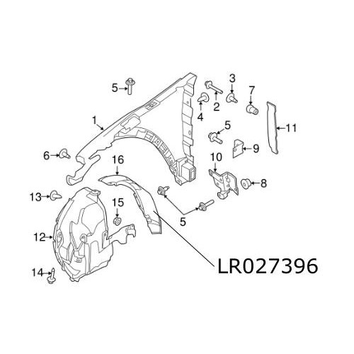 Carenaj contraaripa spate dreapta Range Rover Evoque LR027396
