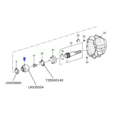 Simering flansa transfer Defender LR0058800