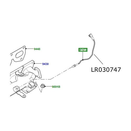 Senzor temperatura galerie evacuare 2200cc diesel Freelander 2 Discovery Sport RR Evoque LR030747