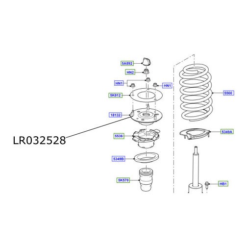 Flansa amortizor Freelander 2  Range Rover Evoque LR032528 LR085485