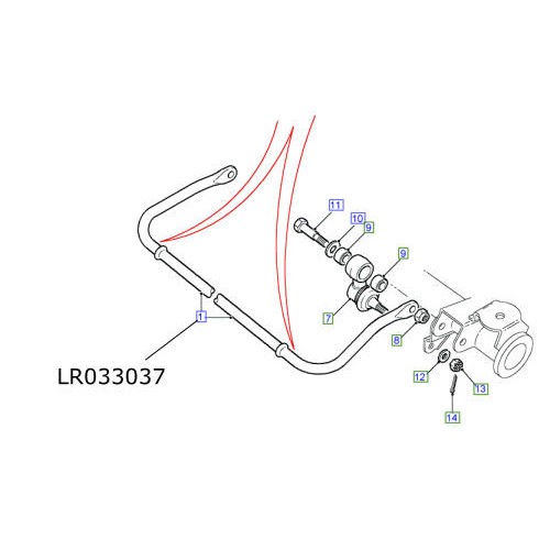 Bara antiruliu fata LR Defender NTC6837 LR033037