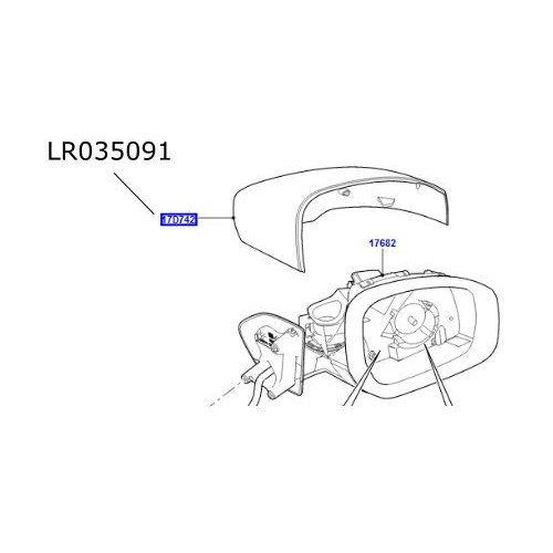 Capac oglinda dreapta LR Discovery 4 Range Rover L405 si Sport LR035091