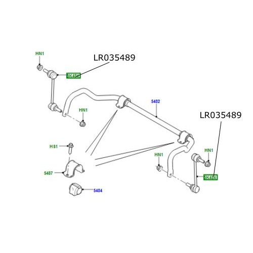 Bieleta antiruliu fata Range Rover L405 si Sport de la 2014 LR035489