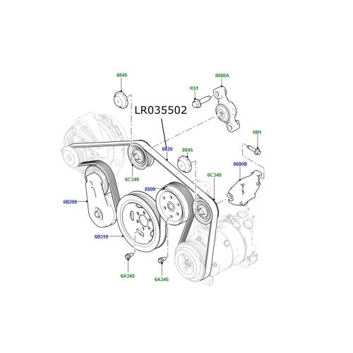 Curea transmisie Range Rover L405 si Sport LR035502