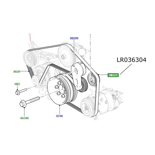 Rola ghidaj transmisie Range Rover L405 si Sport LR036304