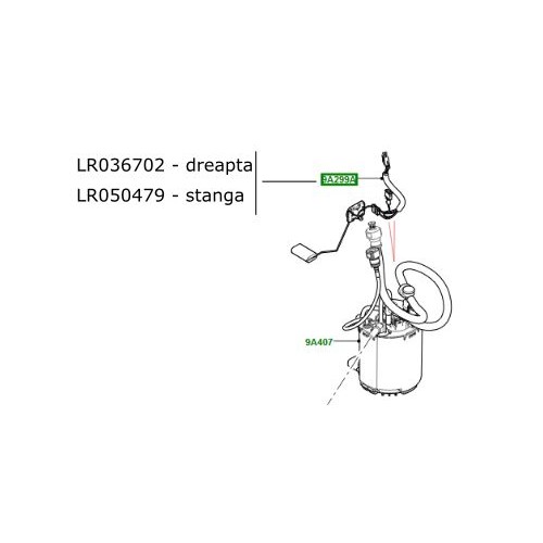 Senzor nivel combustibil stanga Range Rover L405 si Sport LR050479