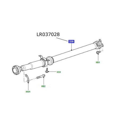 Cardan spate Range Rover Sport TVB500370 TVB500390 LR037028