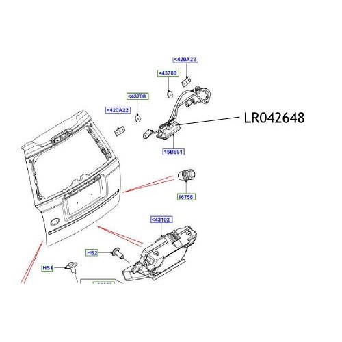 Maner hayon Land Rover Freelander 2 Range Rover Sport LR042648 LR083610