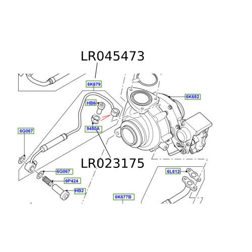 Conducta ulei turbina Discovery Sport Range Rover Evoque Freelander2  LR045473