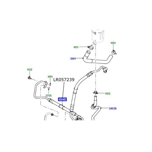 Furtun servo directie LR Discovery 4 motor 3000cc diesel LR057239