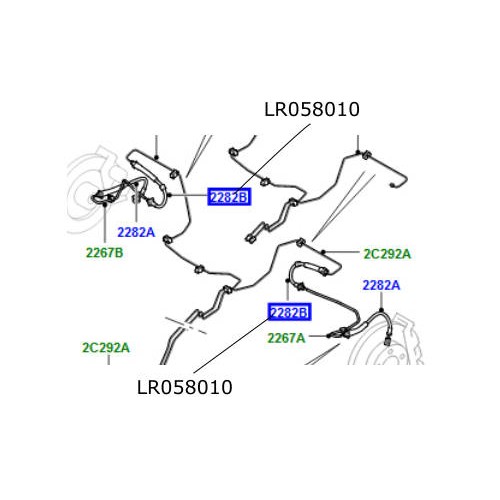 Furtun frana spate LR Discovery 4 Range Rover Sport LR058010