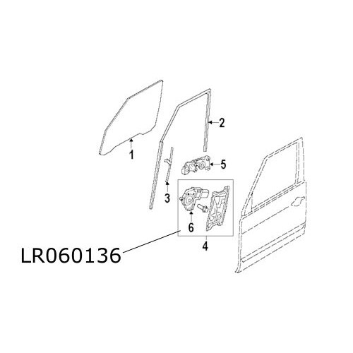 Macara si motor ansamblu geam usa Land Rover Freelander 2  LR060136