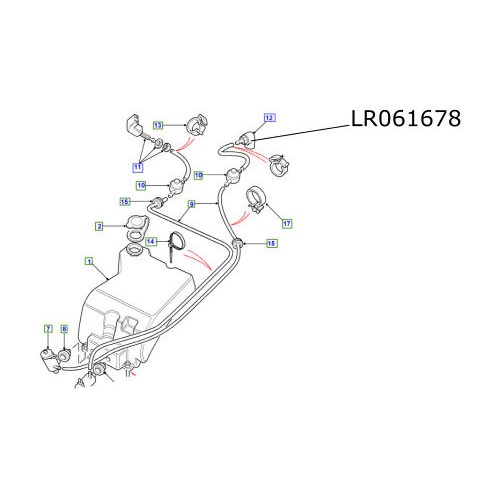 Stropitor spalator luneta Land Rover Defender LR061678