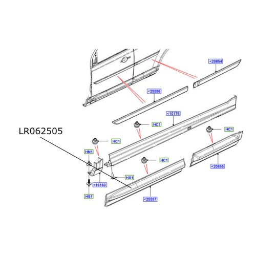 Bandou inferior usa fata dreapta Freelander 2 LR062505