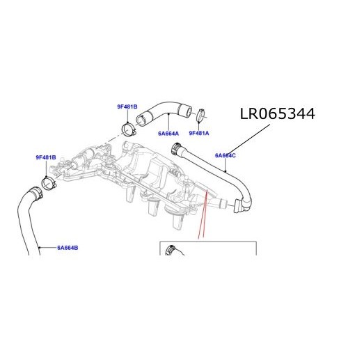 Furtun aerisire capac motor 2200 cc diesel LR Freelander 2 Discovery Sport Range Rover Evoque LR065344