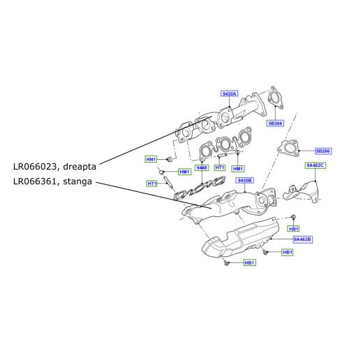 Galerie evacuare stg Discovery 4 Range Rover LR066361