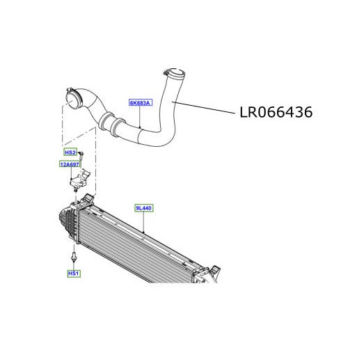 Furtun intercooler Discovery Sport Range Rover Evoque 2200 diesel LR066436