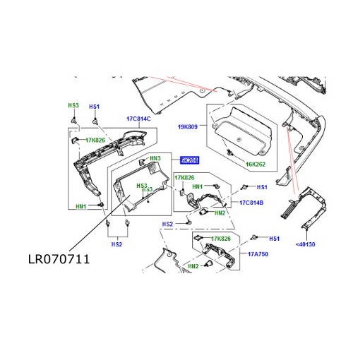Scut termic esapament Range Rover L405 LR070711