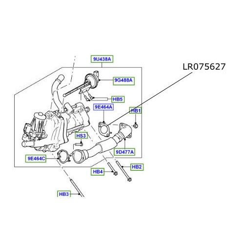 Garnitura conducta EGR Discovery 4 Range Rover LR075627