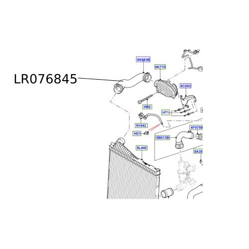 Furtun intercooler LR Discovery 4 LR076845