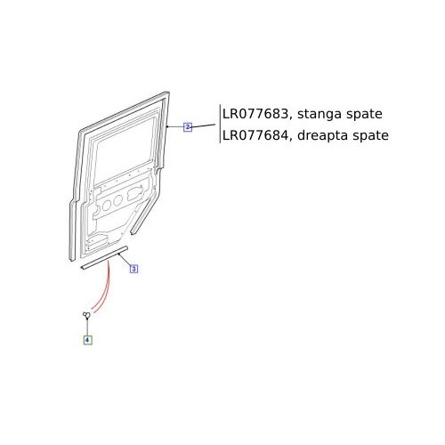 Cheder usa spate dreapta Defender de la 2007   LR077684