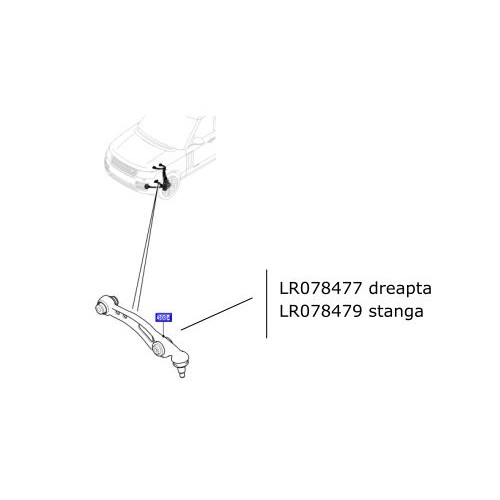 Brat suspensie fata dreapta Range Rover L405 si Sport LR078477