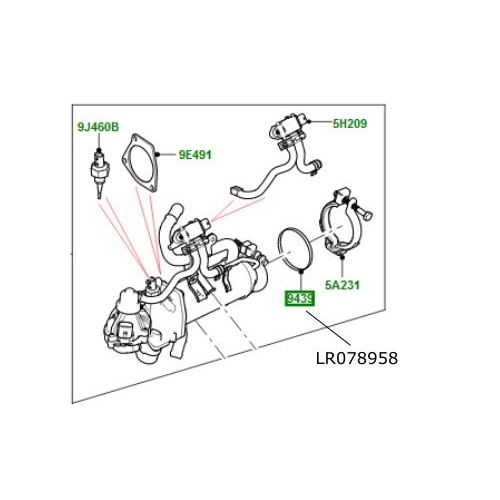 Garnitura valva EGR stanga Range Rover L405 si Sport LR078958
