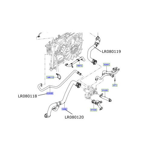 Furtun vas expansiune Range Rover L405 4.4 diesel LR080118
