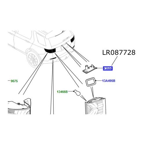 Lampa numar Land Rover Discovery Sport LR087728