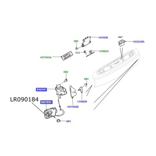 Broasca stanga hayon inferior Range Rover L405 LR072586