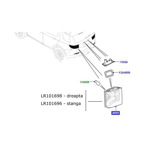 Lampa stop stanga Land Rover Discovery Sport LR101696