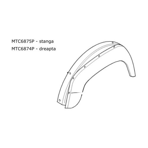 Overfender aripa fata stanga Land Rover Defender MTC6875P