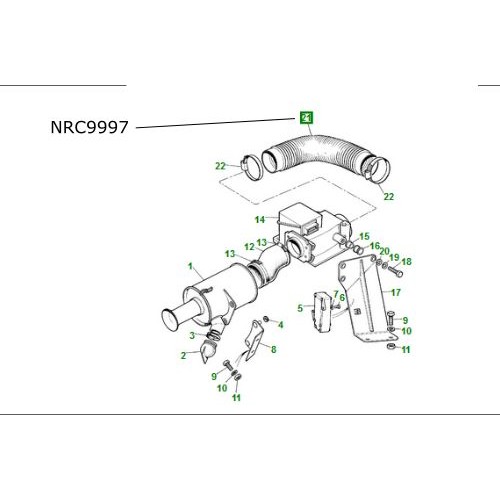 Furtun filtru aer debitmetru Range Rover Classic 3.5 V8 NRC9997