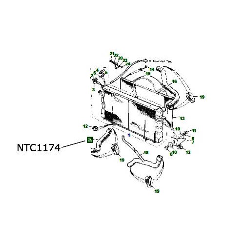 Furtun inferior radiator Range Rover Classic V8 NTC1174