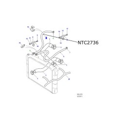 Furtun radiator expansiune LR Defender V8 si 2.5 diesel NTC2736