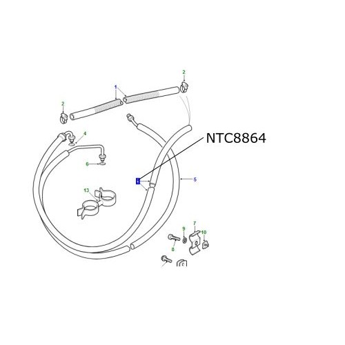 Conducta caseta directie vas Land Rover Discovery 1 diesel pana la 1994 NTC8864
