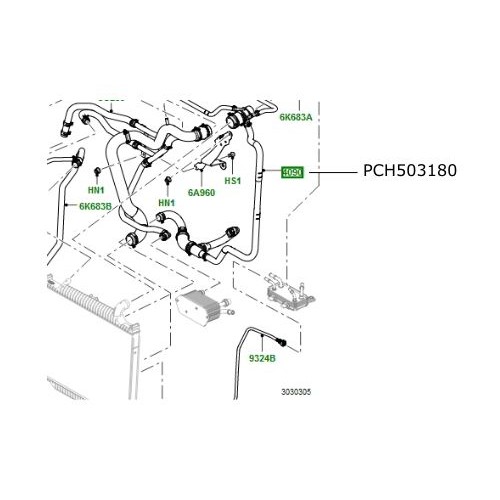 Furtun aerisire radiator Range Rover L322 motor 3600 diesel PCH503180