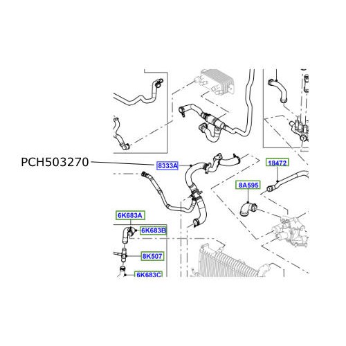 Furtun radiator Range Rover Sport 3600cc diesel PCH503270