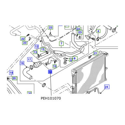 Furtun termostat Land Rover Discovery 2 diesel PEH101070