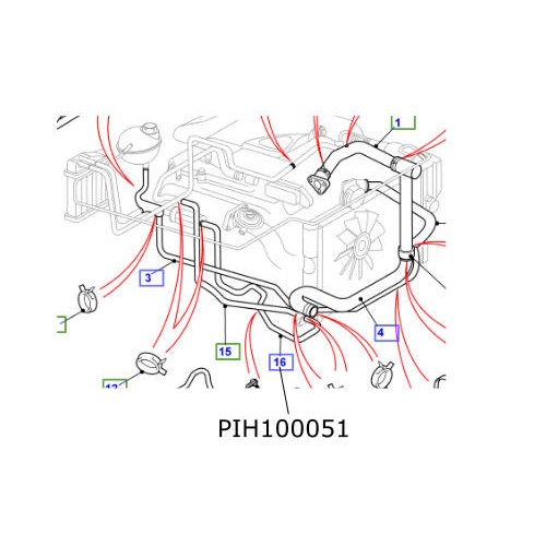 Furtun racitor motorina LR Defender TD5  PIH100051