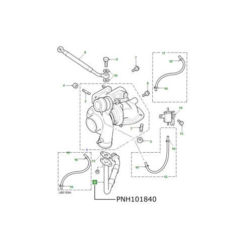 Conducta turbina motor TD5 LR Defender Discovery 2 PNH101840