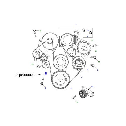 Rola ghidaj curea transmisie motor V8 benzina LR Discovery 2 PQR500060