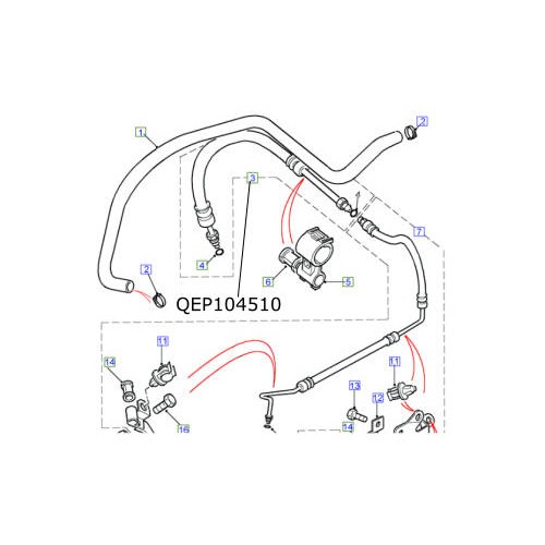 Conducta servodirectie LR Freelander 1 2000cc diesel TCie QEP104510