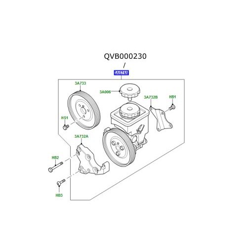 Pompa servo directie Range Rover L322 3000cc diesel QVB000230