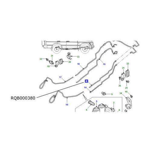 Conducta bloc valve suspensie LR Discovery 2 RQB000380